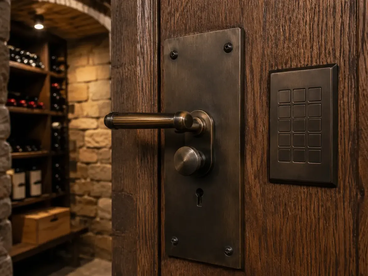 Wine Cellar Security System Installation detail